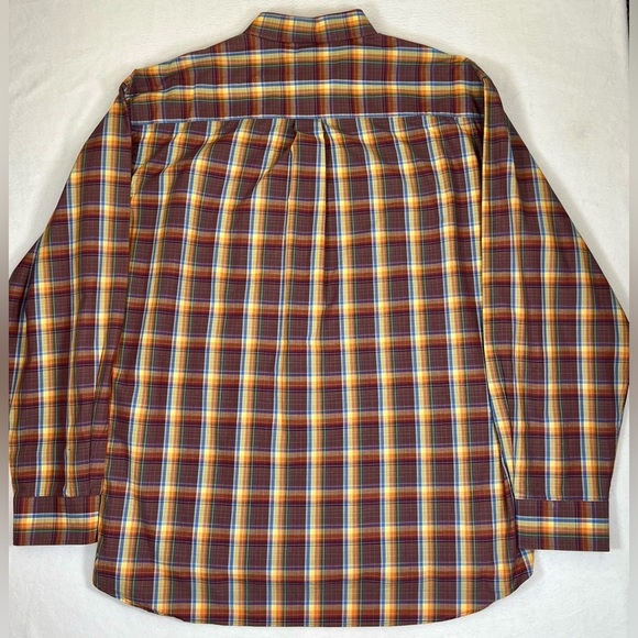 ALAN FLUSSER Men’s Long Sleeve Button Down Fall Plaid Cotton Dress Shirt XXL - Picture 10 of 13